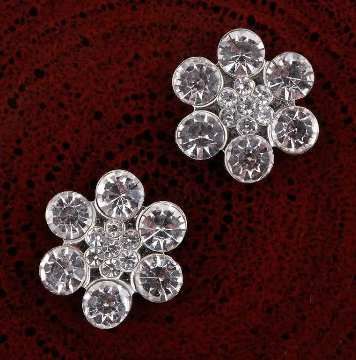 Aazon.co: CJESLNA 10pcs 20 Rhinestone Flower Ebellishents Button