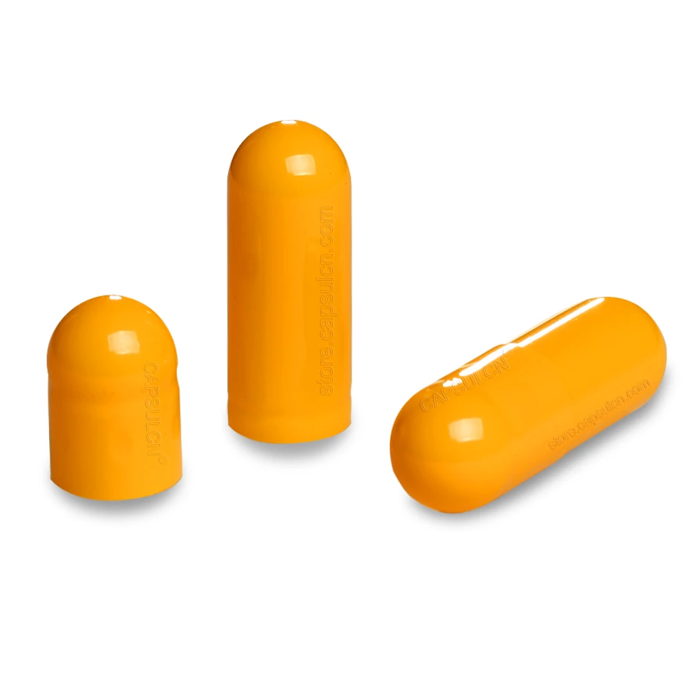 5000 pcs carton size 5 joined gel capsule yellow empty gelatin empty gelatin capsules size 5
