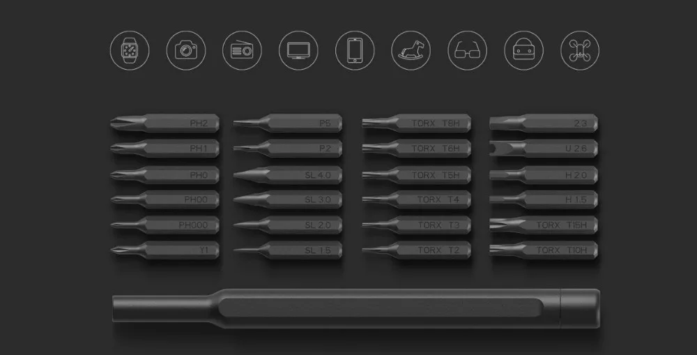 xiaomi Mijia Wiha Набор отверток для ежедневного использования xiaomi умный дом инструменты прецизионные магнитные биты аллюминевая коробка, винт драйвер