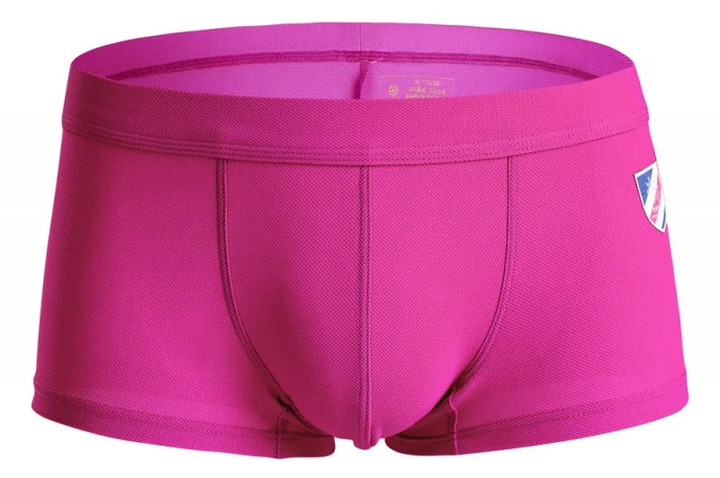 Male Underwear Boxer Men Cueca Masculina Solid Simplicity Boxershorts Men Brave Person Calzoncillos Hombre Boxer Marca - Цвет: Hot pink