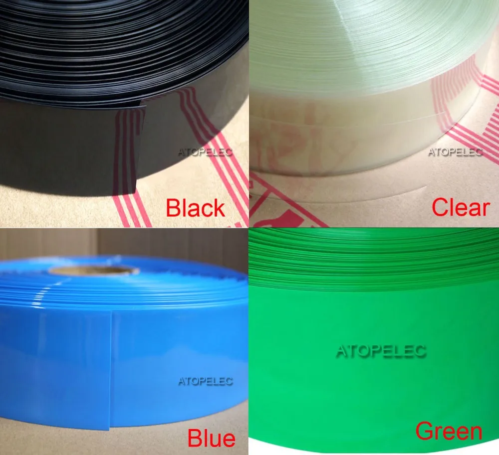 

Wide 70MM / Diameter 44MM PVC 2:1 Heat Shrink Tubing Battery Wrap 1 Meter