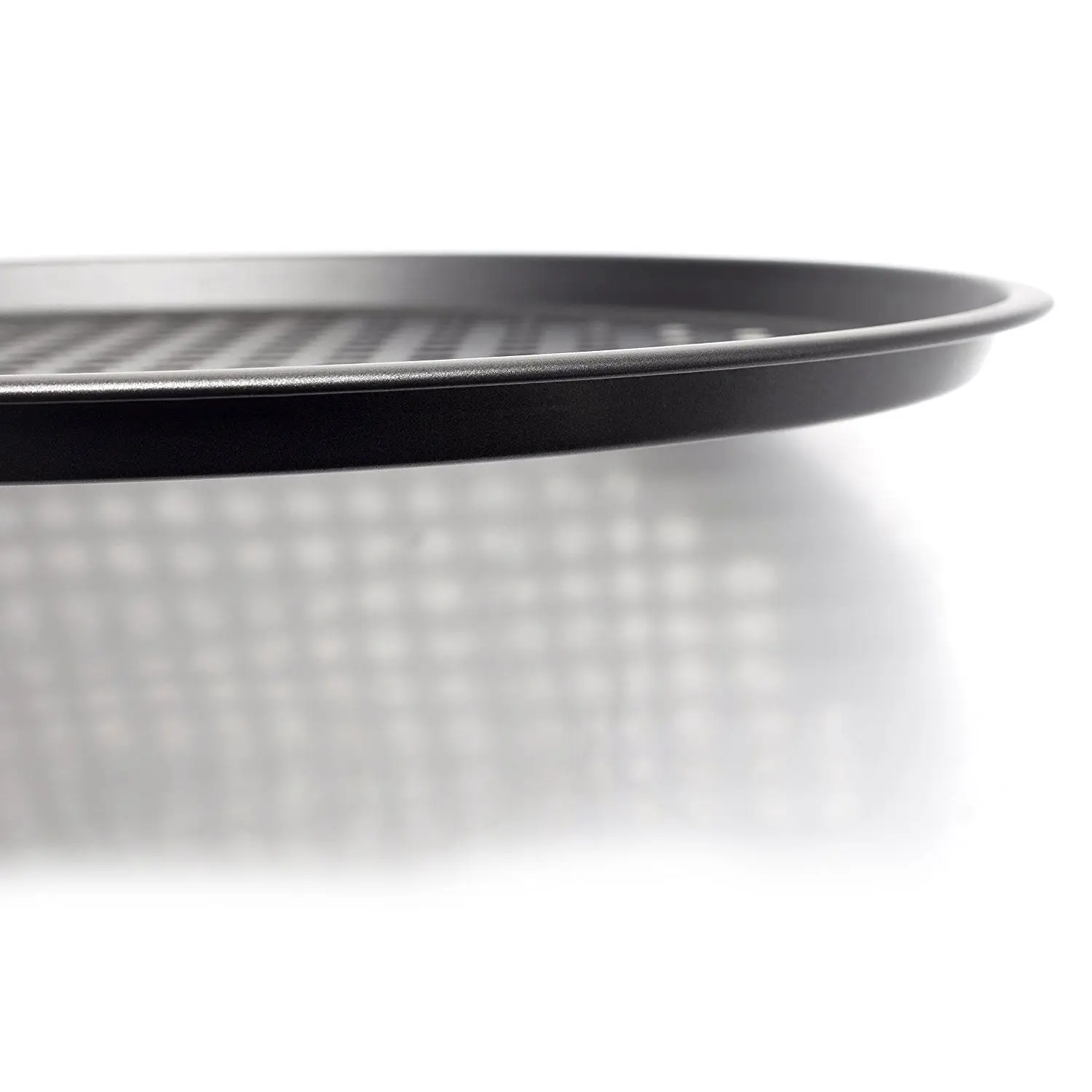 HOT Carbon Steel Nonstick Pizza Baking Pan Tray 32cm Pizza Plate Dishes Holder Bakeware Home Kitchen Baking Tools Accessories