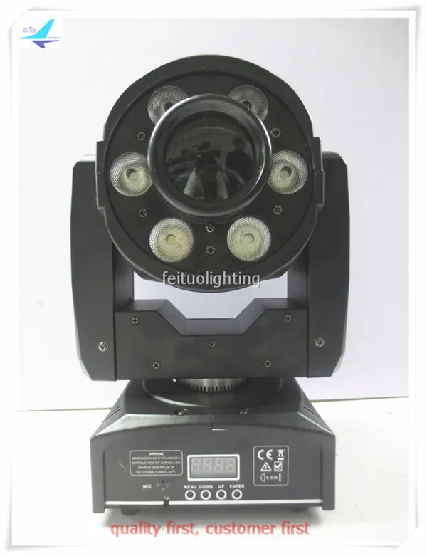 free shipping 2pcs/lot Gobos Beam Mini LED 30w Spot+6x8w Wash RGBW 4IN1