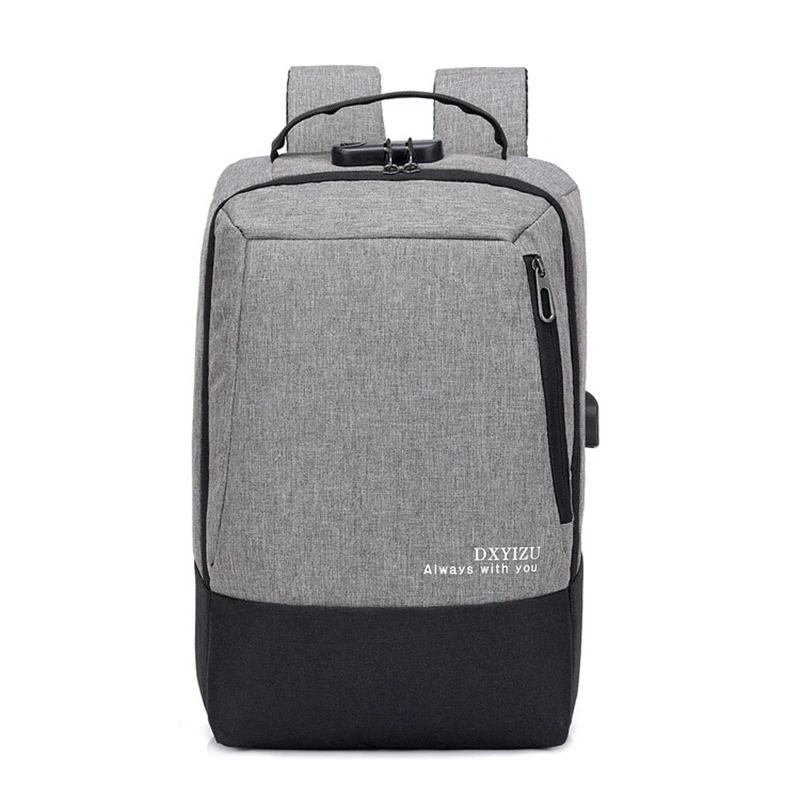 15,6 дюймовый рюкзак для ноутбука с защитой от кражи, с замком безопасности, Оксфорд, Usb зарядка, большой рюкзак, сумка для ноутбука