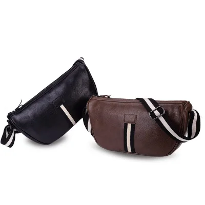 

2019 New shoulder bag men's diagonal small bags casual fashion men's bag solid color Dumplings shoulder Handbags