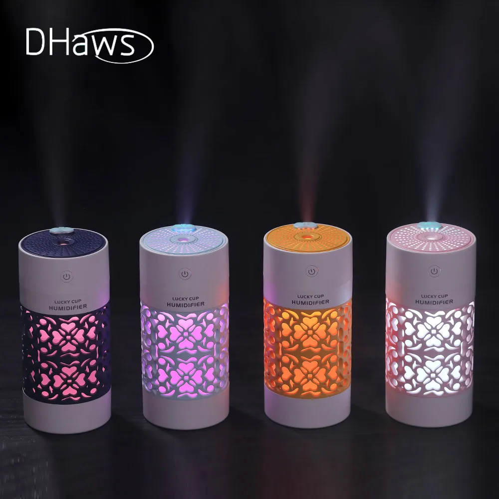 

DHaws Portable Air Humidifier USB Ultrasonic Aromatherapy Diffuser + Fan Multifunction Mini Essential Oil Diffuser