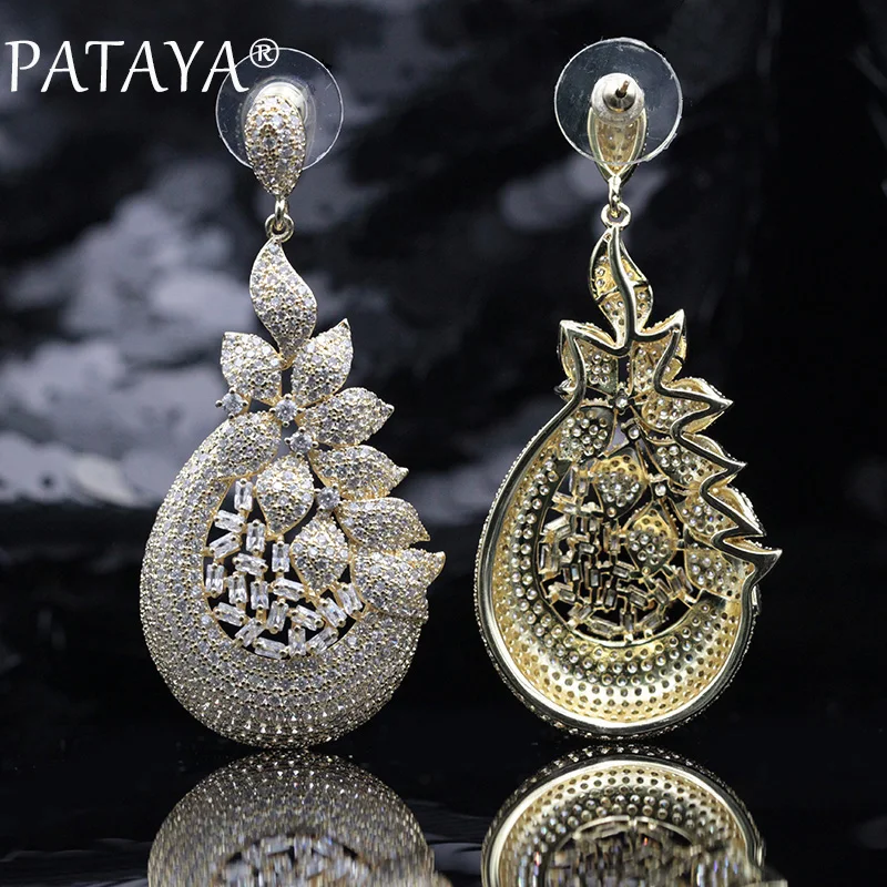 Женские длинные серьги гвоздики PATAYA роскошная бижутерия из драгоценных камней 585