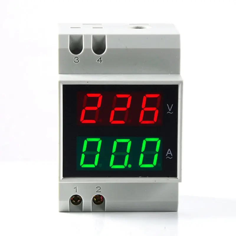 

0.2-99.9A Ammeter Voltmeter Din rail LED Volt Amp Meter Display Active Power Power Factor Time Energy Voltage Current