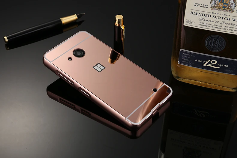 Для Nokia Lumia 550 N550 microsoft чехол Роскошный с зеркалом металлический для чехлы