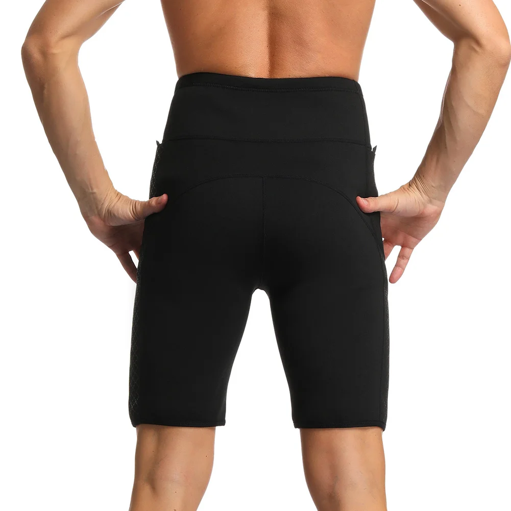 HEXIN мужские брюки для похудения неопрен Пот Сауна боди Корректирующее белье с высокой талией спортивные трусы контроль сжигание жира