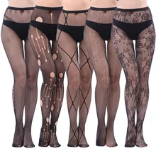 Женские пикантные сетчатые мягкие колготки-нижнее белье Эротические обтягивающие боди прозрачные эротические кружевные колготки encaje