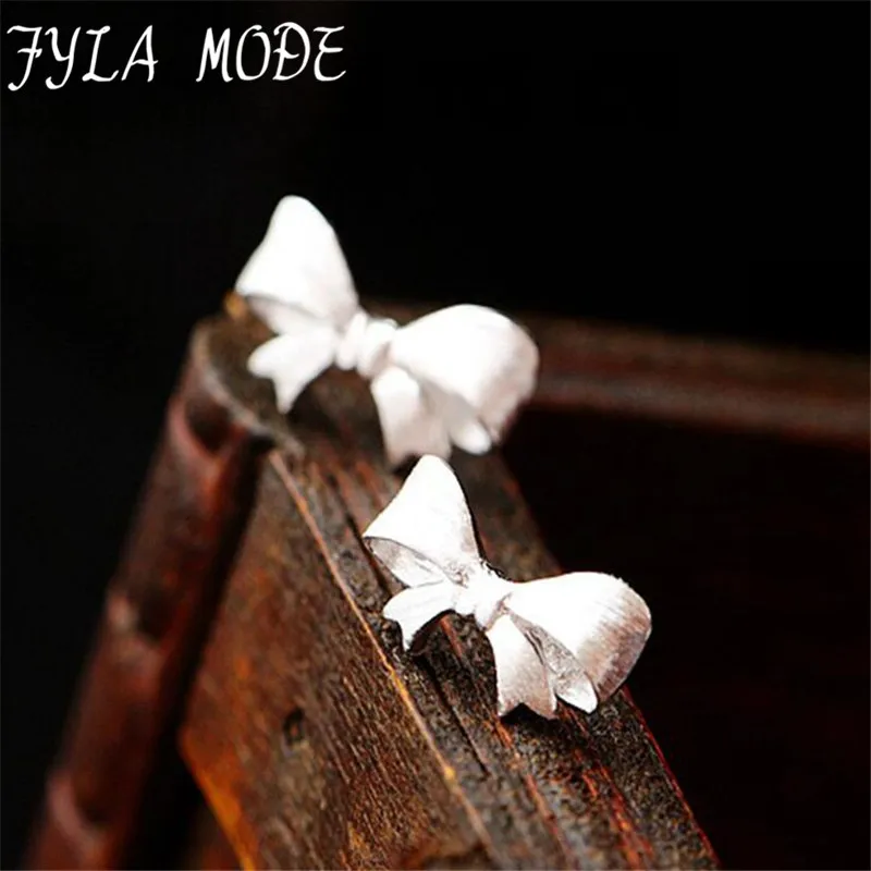 

Fyla Mode Women's 100% 925 Sterling Silver Jewelry Fashion Cute Tiny Butterfly Know Stud Earring Gift for School Girls Kids Lady