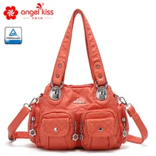 Женские сумки через плечо, высококачественные Мягкие Сумки из искусственной кожи, сумки на плечо с металлическим украшением, женские сумки для покупок и путешествий