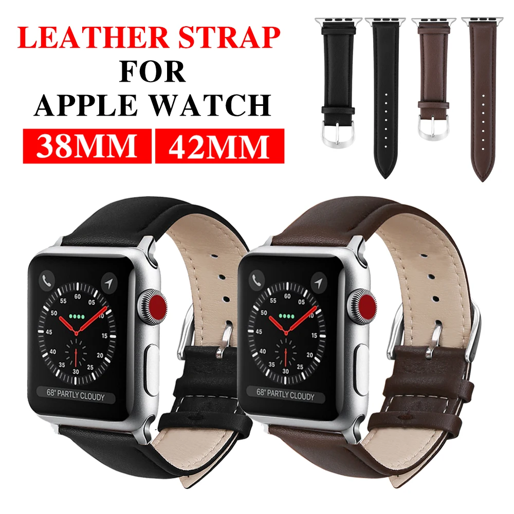 Новые винтажные Кожаные Ремешки для наручных часов аксессуары iwatch браслет Apple watch