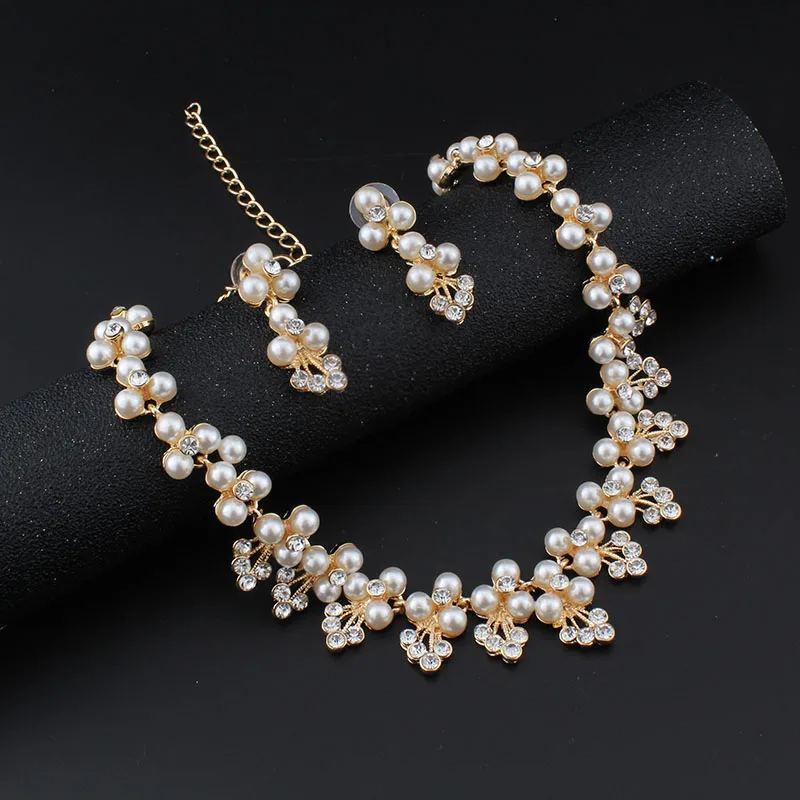 Набор свадебных украшений золотистого/серебристого цвета стразы|bridal jewelry sets