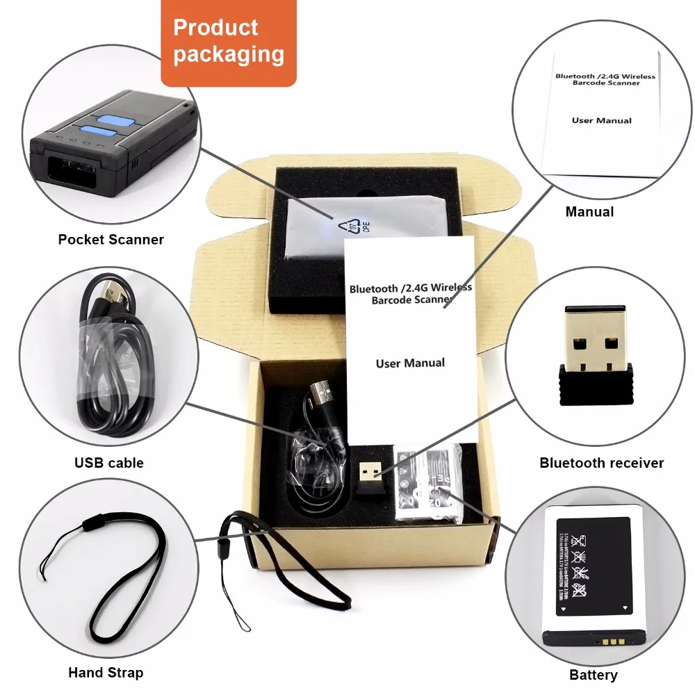 Symcode 1D Bluetooth сканер штрих-кода USB 1D CCD беспроводной сканер штрихкодов с Bluetooth беспроводной передачи расстояние 100 метров