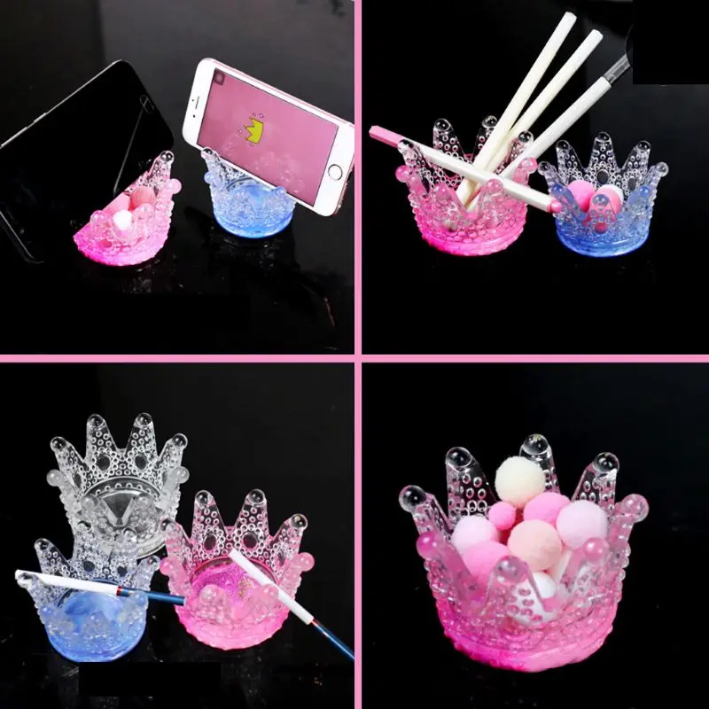 

3D Crown Ashtray Storage Box DIY Phone Holder Silicone Mold Epoxy Resin Casting Tools