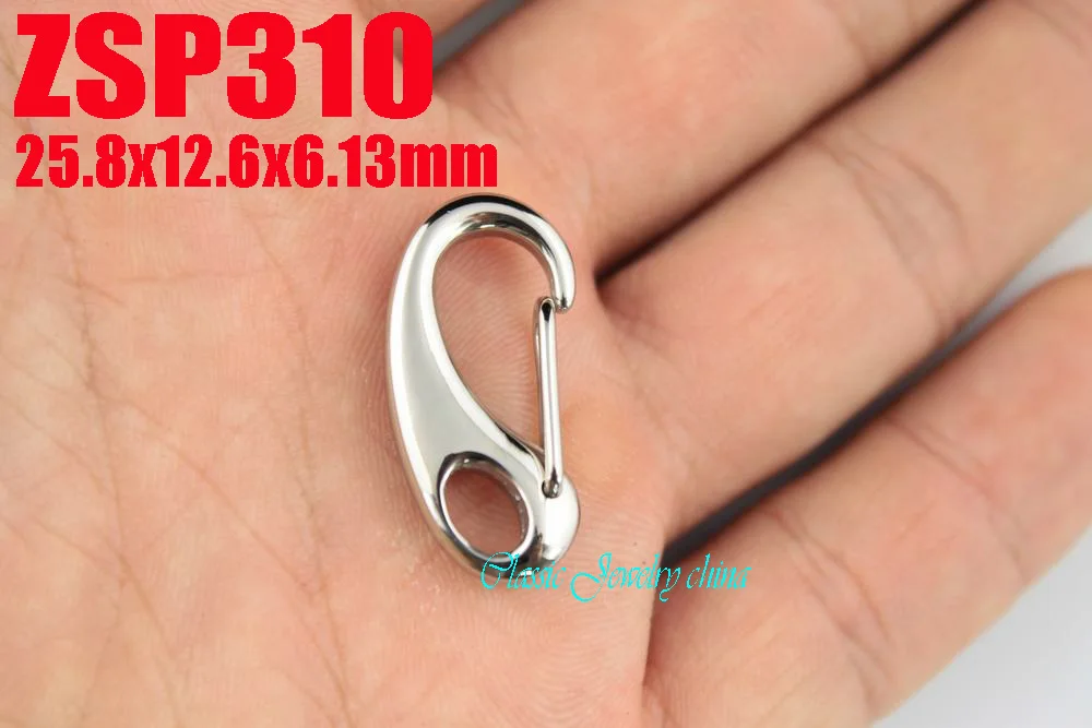 

25mm 316L stainless steel Lobster clasp hook fashion jewelry accessories chain necklace parts 20pcs ZSP310