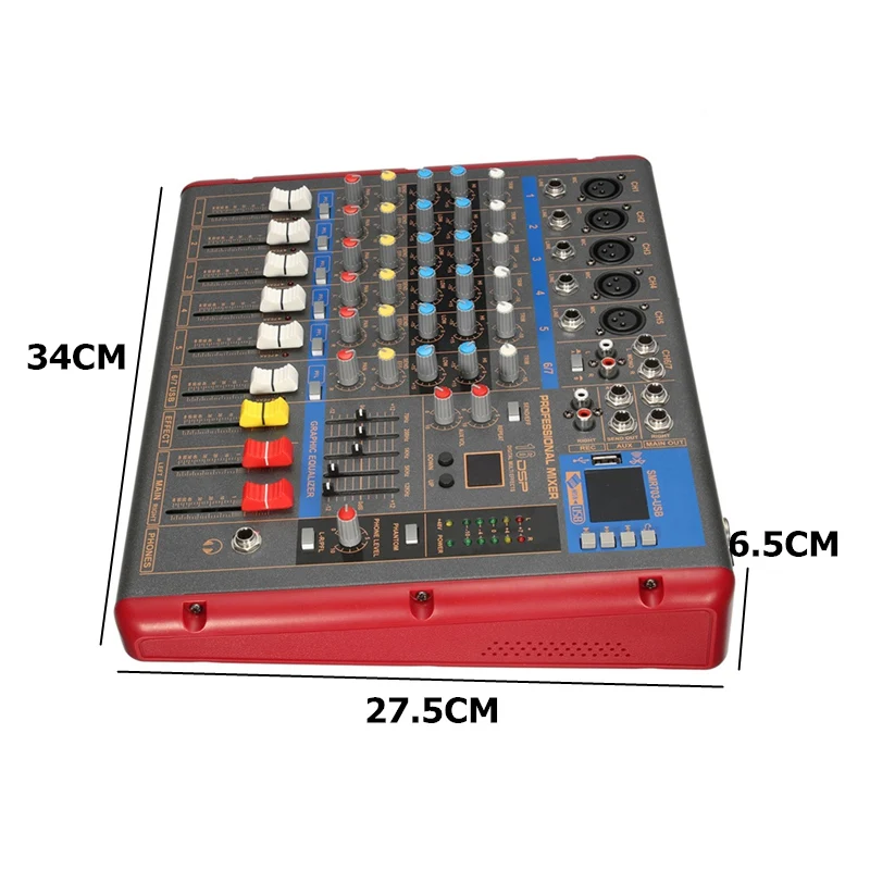 Аудио миксер ELM для караоке профессиональный усилитель звука с цифровым