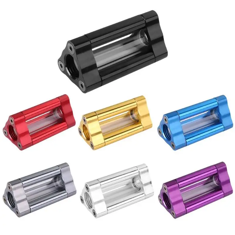 

Acrylic G1/4 Inch Thread Dual Spiral Pattern Connector Filter Fitting for Computer Water Cooling System