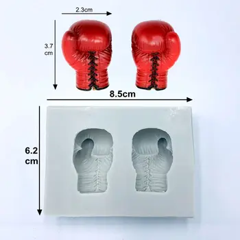 

Silicone Mold boxing glove silicone mold mould sugar craft fondant cake decorating animal mould baking tool