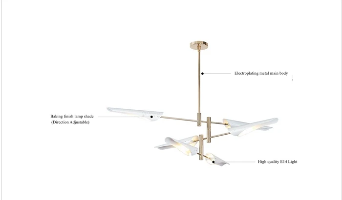 LukLoy Post Modern Metal Branch Chandelier Nordic Hanging Lamp Light Lighting Fixture Creative Personality LED Pendant Light (2)