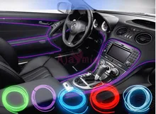 2 metri Decorazione di Interni Auto HA CONDOTTO Le Strisce di Stampaggio Luminoso Trim Cruscotto Bordo Della Porta di Luce Fredda Filo di Accessori per Lo Styling
