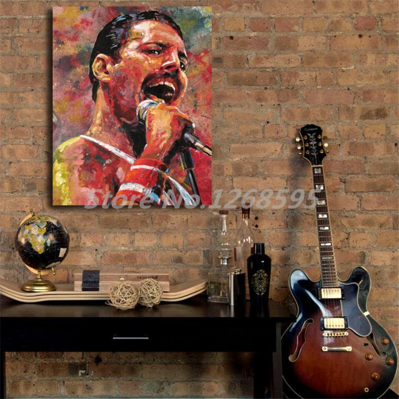 Freddie Mercury Queen Band Posters Artwork Hd Painting Canvas