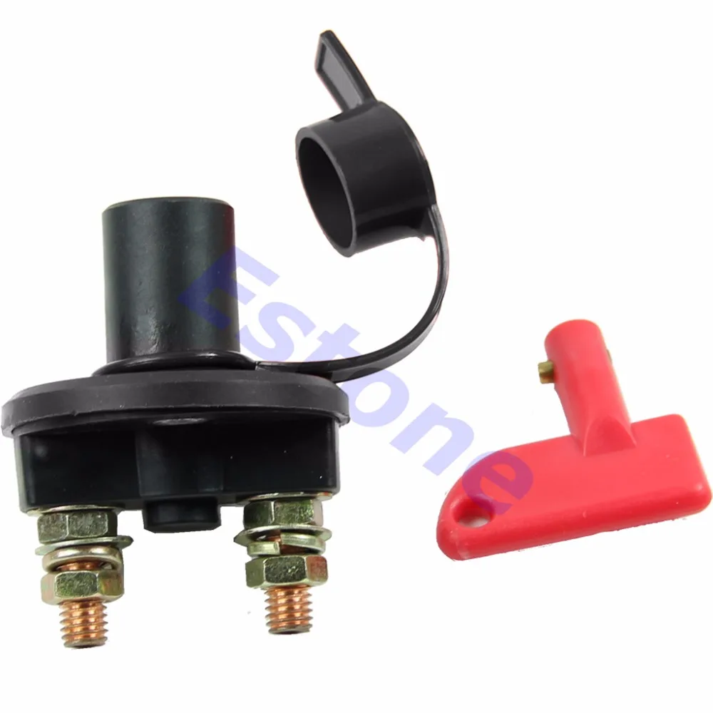 

Car Battery Disconnect Master Kill Switch Cut Off Marine RV With Removable Key