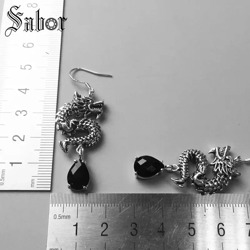 Висячие серьги с китайским драконом модные ювелирные изделия из граненых