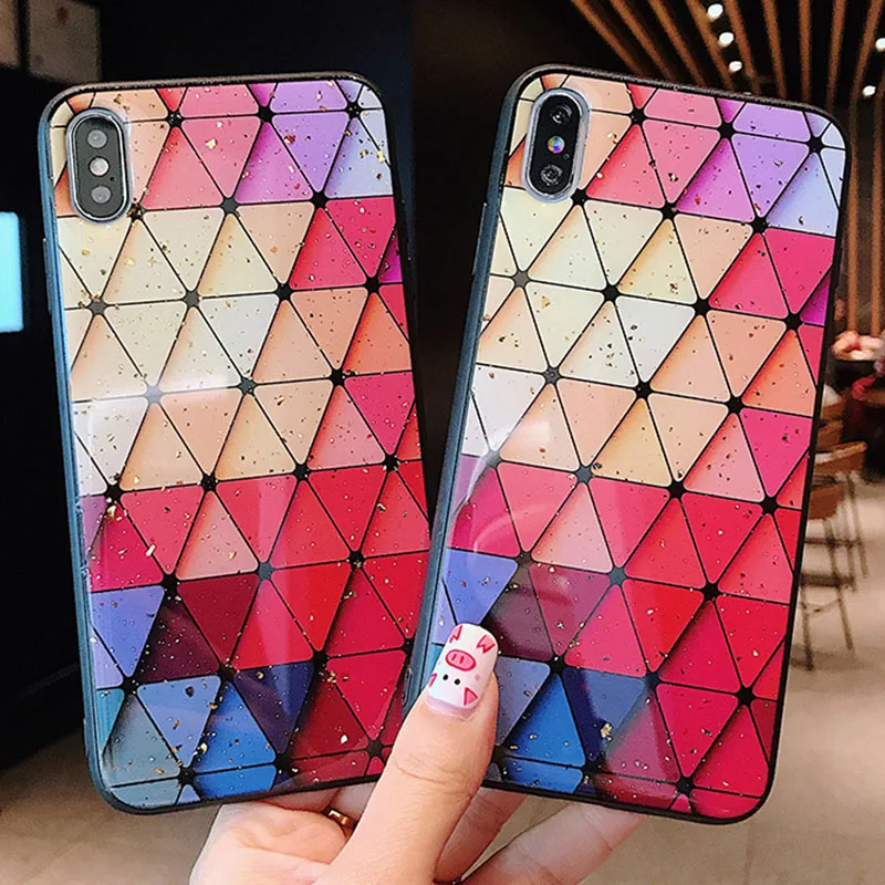 

Case For Samsung Galaxy S8 S9 S10 Plus Lite Note 8 9 10 Pro A10 A20 A20E A30 A40 A40S A50 A60 A70 M10 Gold Foil Diamond Cover