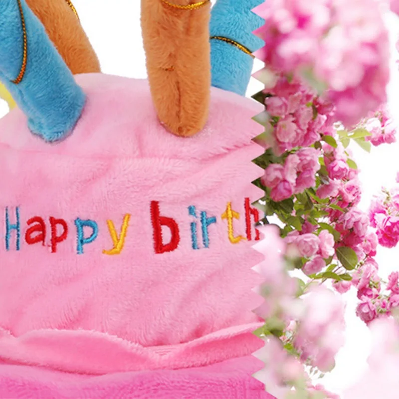 Милая домашняя кошка шапки для собак шляпа "с днем рождения" с свечи для торта дизайн вечерние плюшевый Пудель Kawaii милая, стильная головные уборы для домашних питомцев