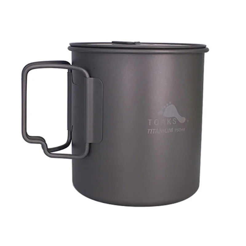 TOAKS 3in1 olla de titanio 750 ml ultraligero titanio portátil tazas Camping titanio olla taza-750