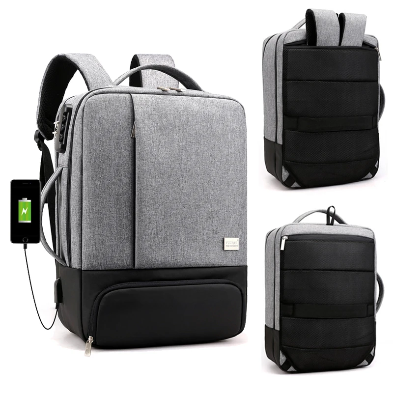 men's anti theft travel backpack
