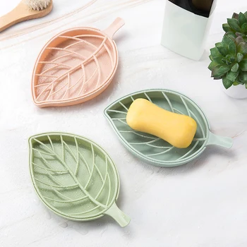 

Double Layer Soap Storage Box Leaf Shape Plastic Draining Soap Box Holder Bathroom Storage Rack Dish Tray Bathroom Accessories