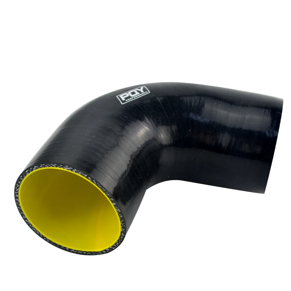 Tuyau Coudé Silicone 180° Noir 63 Mm - Pour Système Admission/refroidissement Voiture - Résiste à -50°C à +260°C