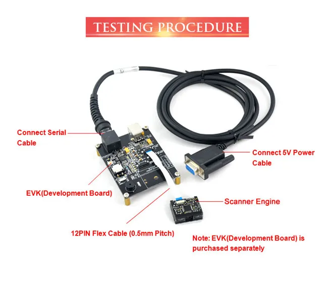 EVK плата-Высокое качество сканер штрих-кода тестовая плата Оценка/разработка передачи комплект может проверить/передавать TTL-232 на RS-232/USB