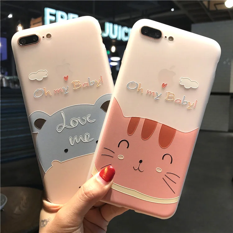 

Embossed TPU Matte Creative iPhone Protective Case for iPhone7 8 X XR iPhone 6plus protective case
