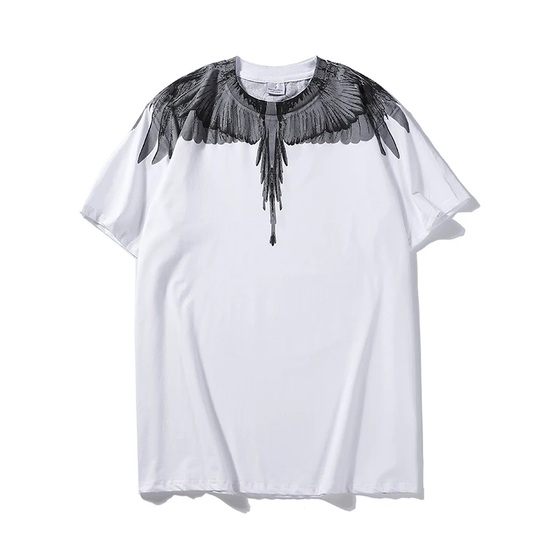 

Marcelo Burlon MB T Shirt Men Women Italy Brand Feather Wings Streetwear Summer T-shirt Harajuku Cotton Marcelo Burlon Tshirt