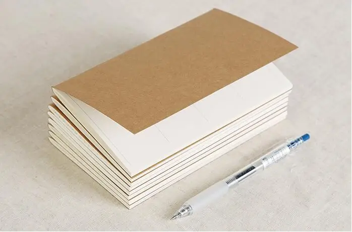 

3.7"x6.5" Midori Traveler's Notebook 95mmx165mm Blank Dot Grid Paper Graph-paper Ruled 32 sheets Pocket Style