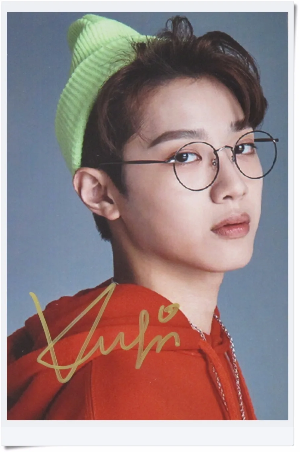 Подпись WANNA ONE LAI KUAN LIN Eddie Edward фото с автографом 1 = 0 ничего без вас 6 дюймов K POP