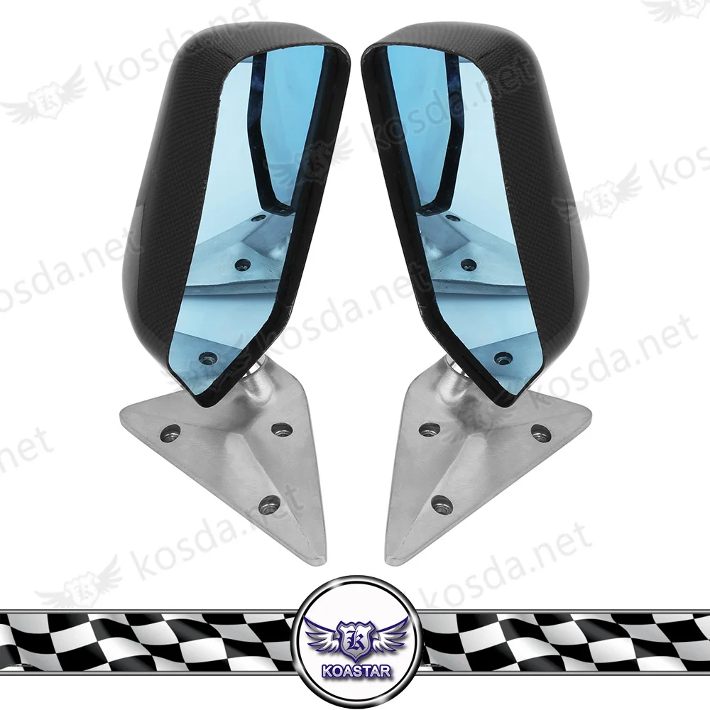 

Universal F1 Style Side Mirrors Carbon Fiber Rearview Mirrors Blur Mirror Real Carbon Metal Bracket For All Cars