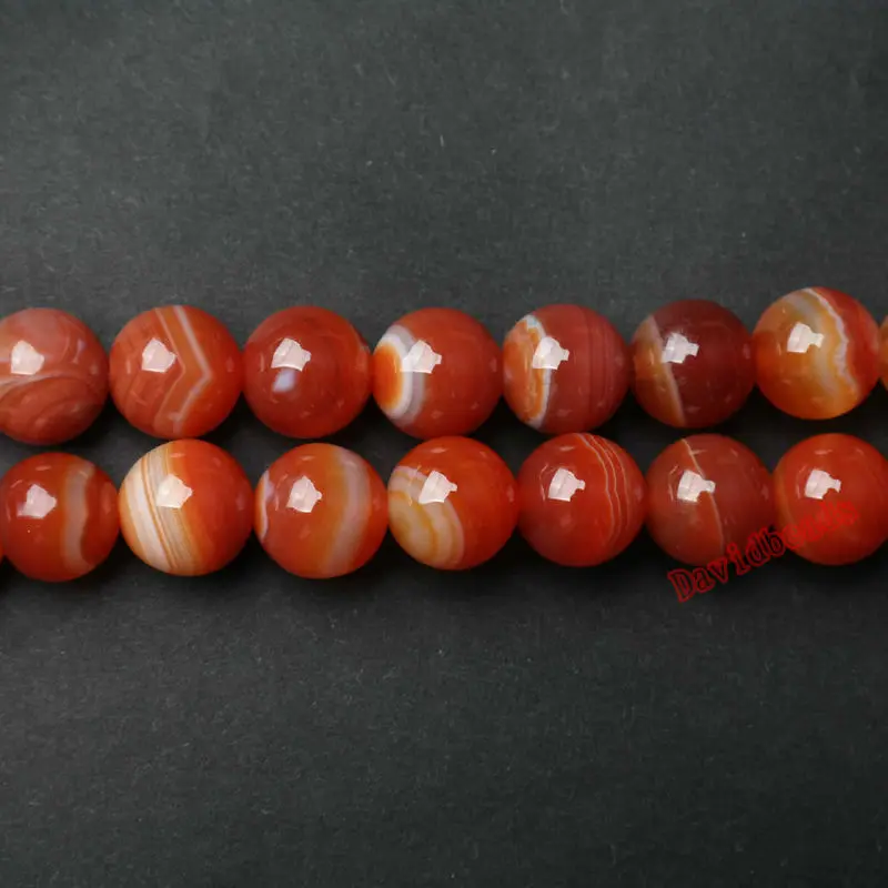 Натуральный камень красный оранжевый полоса Agat круглые бусины 4 6 8 10 12 мм выбрать размер для изготовления ювелирных изделий