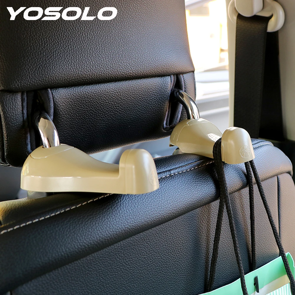 YOSOLO 2pcs Back Seat Headrest Organizer With safety hammer Auto