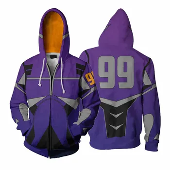 

3D Printed Hoodies Sweatshirt Alita Battle Angel Unisex Hooded Tracksuit Zipper Jacket Streatwear Digital Printed Pullover Coat