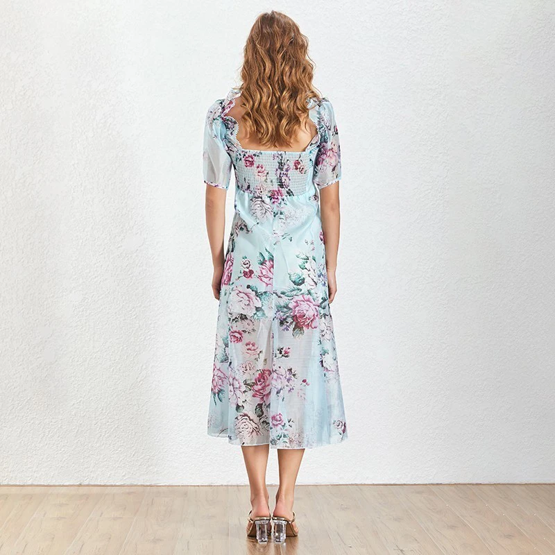 TWOTWINSTYLE-Summer-Beach-Style-Print-Women-Dress-Off-Shoulder-Puff-Sleeve-High-Waist-Slim-Split-Midi (2)