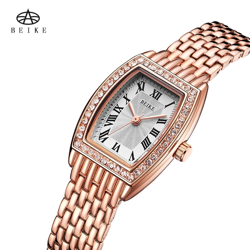 BEIKE Women's Stainless Steel Wrist Watches Simple Luxury Brand Quartz ...