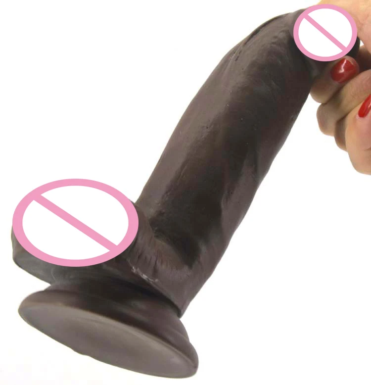 Super soft huge dildo flesh/brown male artificial penis big thick dick suction cup dildo realistic anal dildo sex toys for women