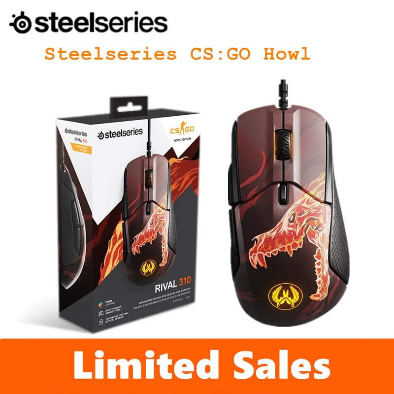 Оригинальная игровая компьютерная мышь Steelseries Rival310 roared HOWL CSGO