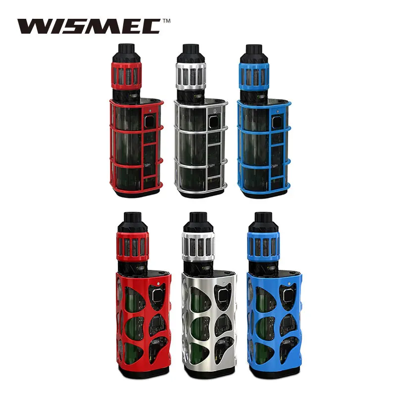 

Original 300W WISMEC ES300 Exo Skeleton Vape Kit with KAGE Tank Atomizer 2.8m vs only EXO Skeleton Box Mod 300W/200W E-cig Mod